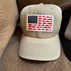 Khaki Cap with Fish Flag Patch